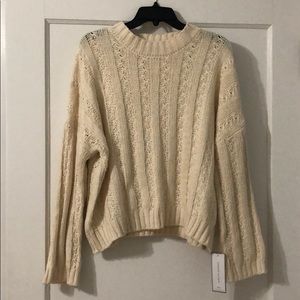 Cream Cable Knit Sweater